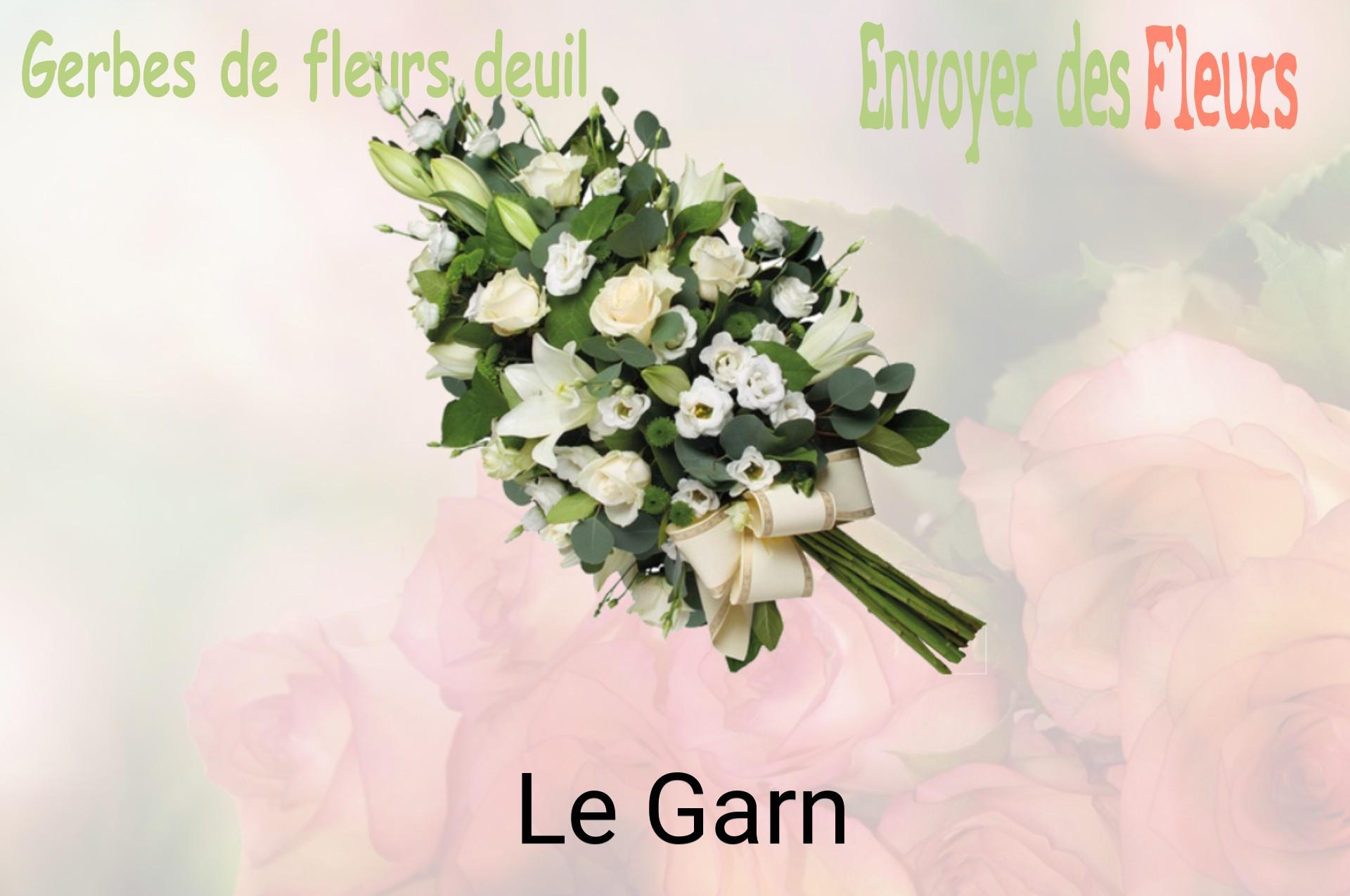 Gerbe de fleurs de deuil livrée à Le Garn